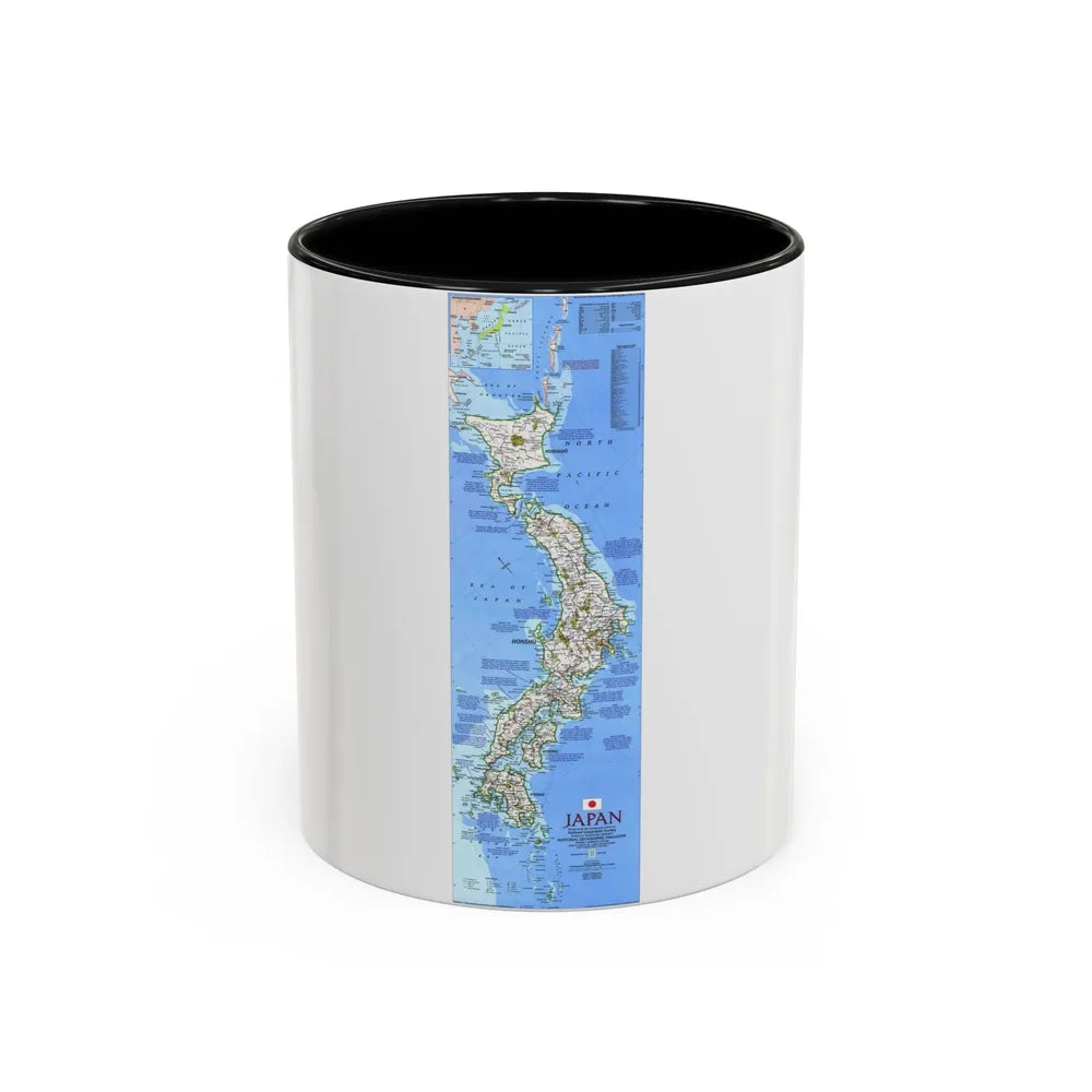 Japan (1984) (Map) Accent Coffee Mug-11oz-Black-Go Mug Yourself