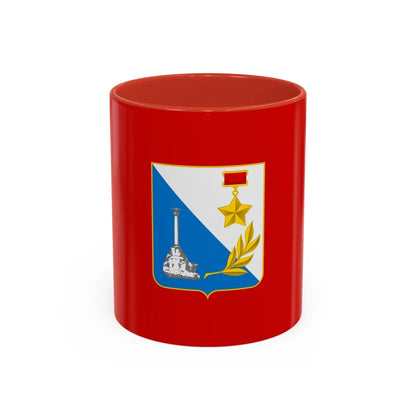 Flag of Sevastopol Ukraine - Accent Coffee Mug-11oz-Red-Go Mug Yourself