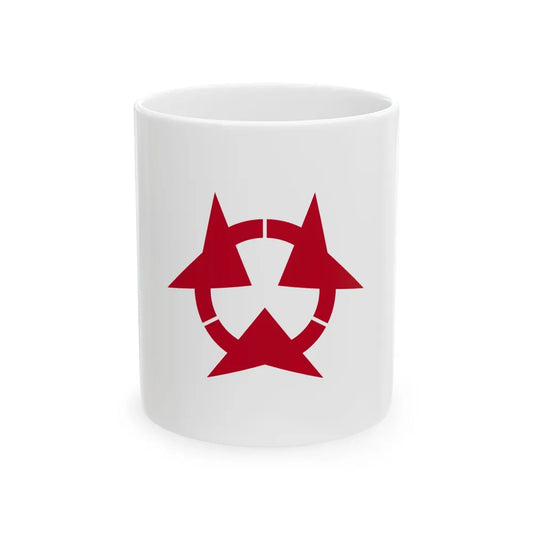 Flag of Oita Prefecture Japan - White Coffee Mug-11oz-Go Mug Yourself