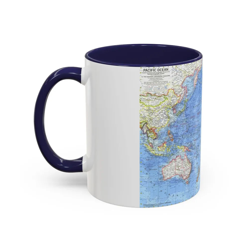 Pacific Ocean (1969) (Map) Accent Coffee Mug-Go Mug Yourself