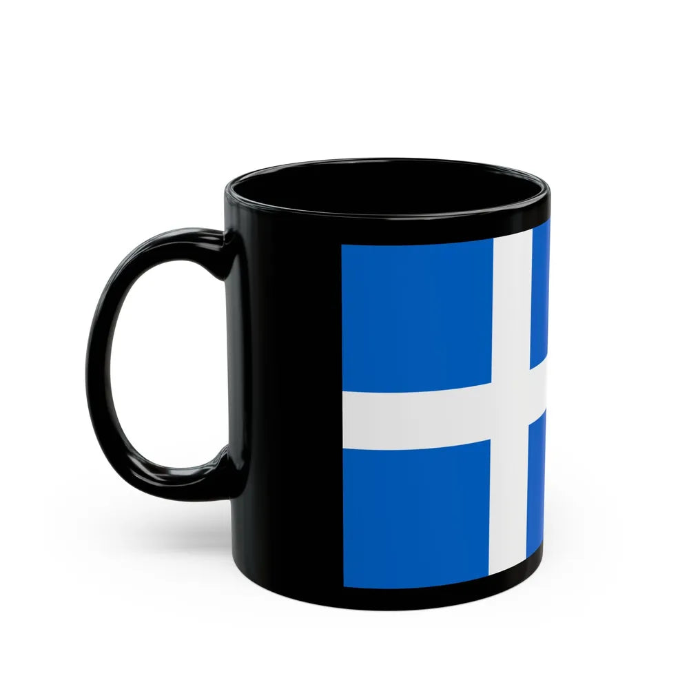 Flag of Shetland UK - Black Coffee Mug-Go Mug Yourself