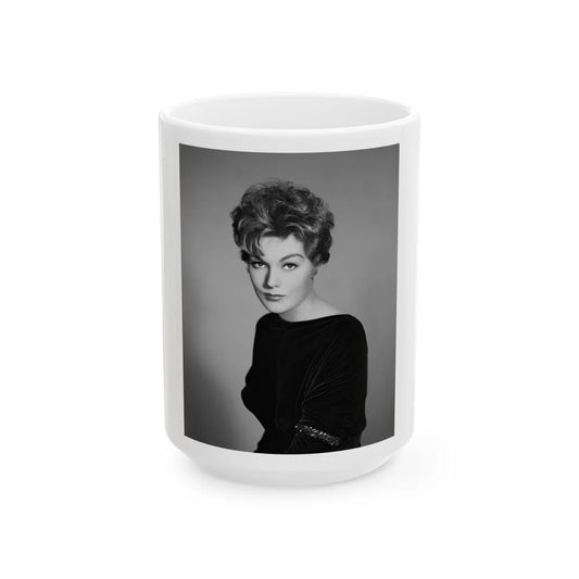 Kim Novak #262 (Vintage Female Icon) White Coffee Mug-15oz-Go Mug Yourself