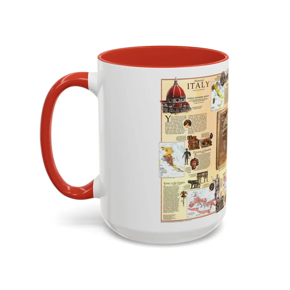 Italy - Historical (1995) (Map) Accent Coffee Mug-Go Mug Yourself