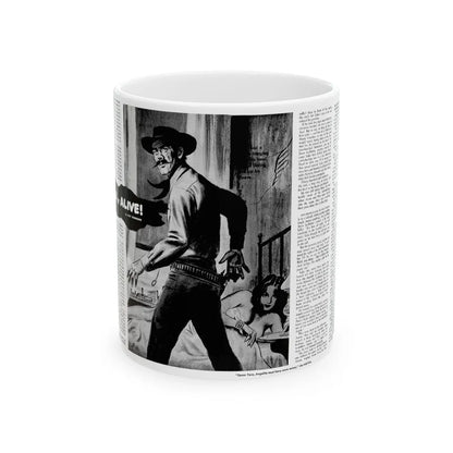 Dead or Alive, Adam magazine, October 1958 - White Coffee Mug-11oz-Go Mug Yourself