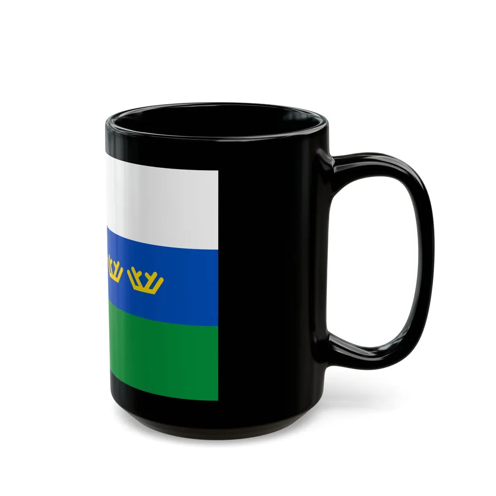 Flag of Tyumen Oblast Russia - Black Coffee Mug-Go Mug Yourself