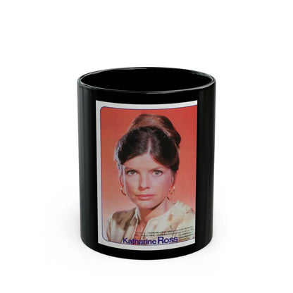 Katharine Ross #13 (Vintage Female Icon) Black Coffee Mug-11oz-Go Mug Yourself