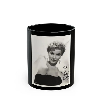 Debra Paget #166 - 8x10 B&W Upper Body Glamour Portrait Late 50's Photo (Vintage Female Icon) Black Coffee Mug-11oz-Go Mug Yourself