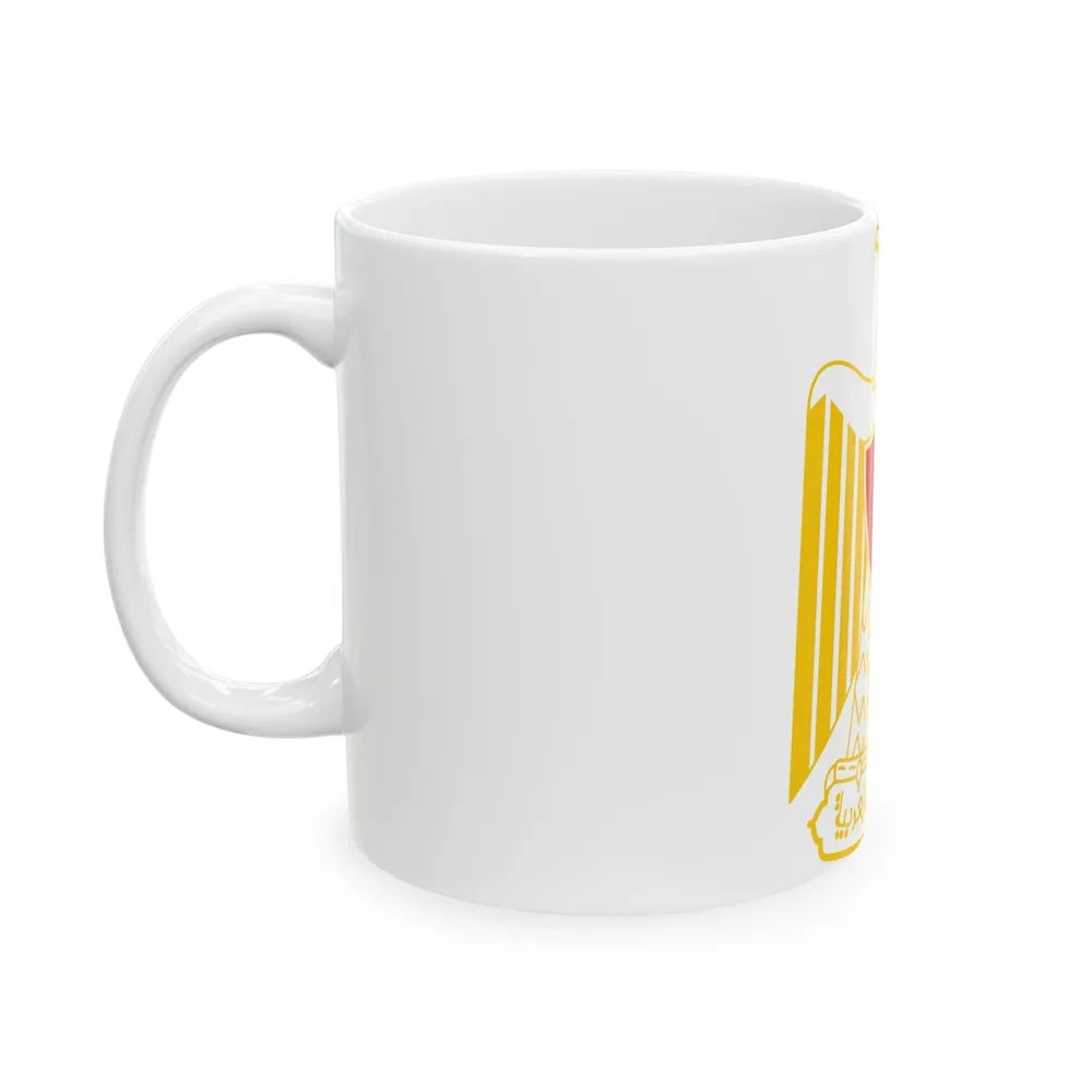 Coat of arms of Egypt (variant) - White Coffee Mug-Go Mug Yourself