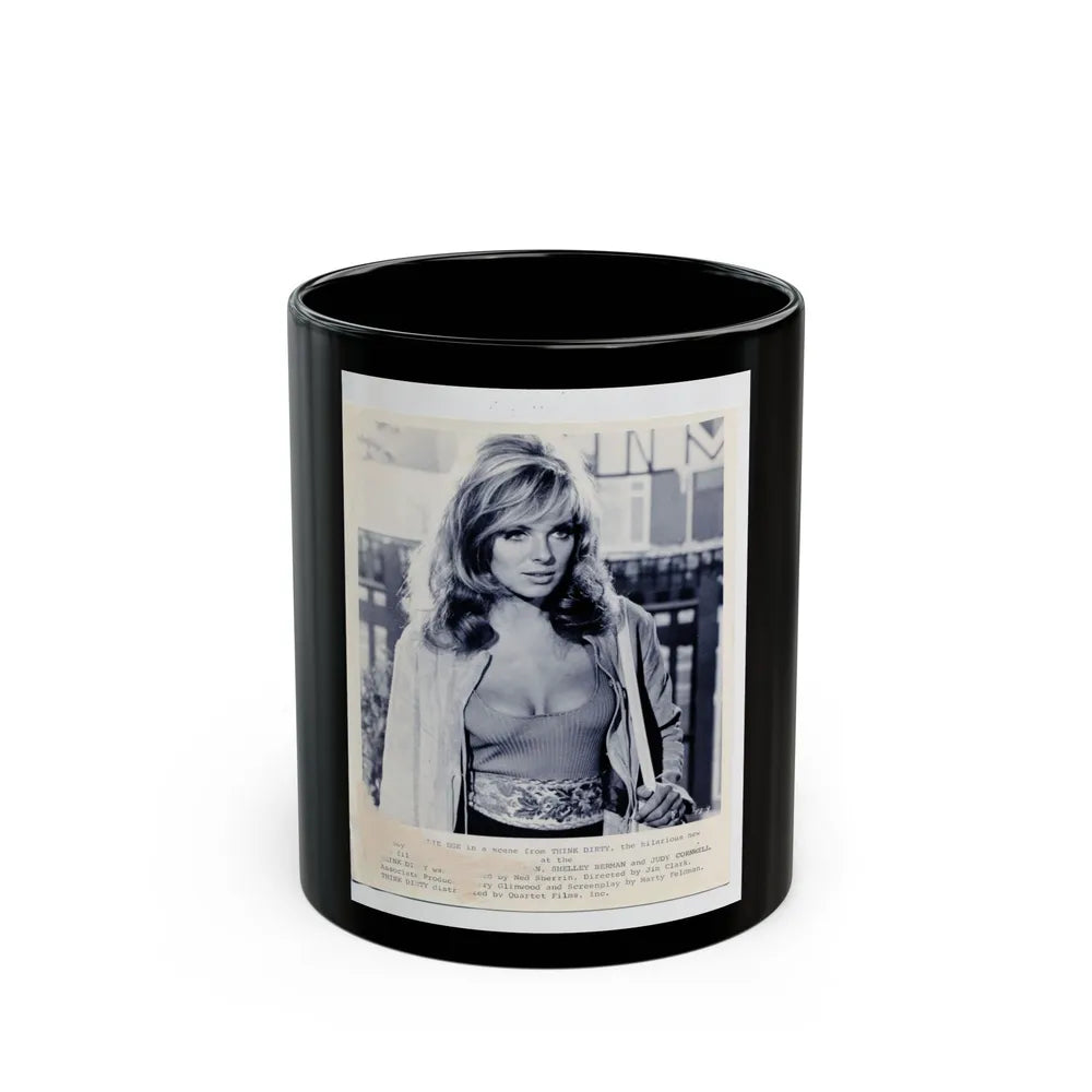 Julie Ege #162 (Vintage Female Icon) Black Coffee Mug-11oz-Go Mug Yourself