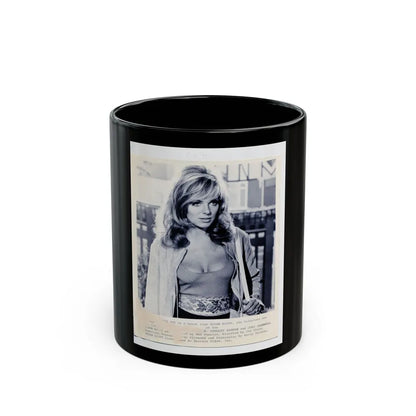 Julie Ege #162 (Vintage Female Icon) Black Coffee Mug-11oz-Go Mug Yourself