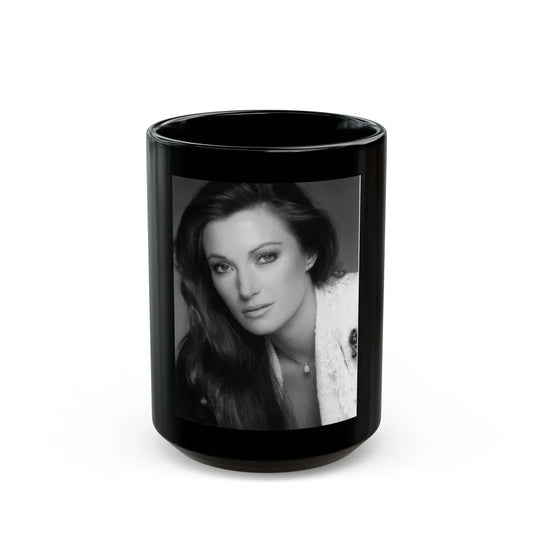 Jane Seymour #52 (Vintage Female Icon) Black Coffee Mug-15oz-Go Mug Yourself