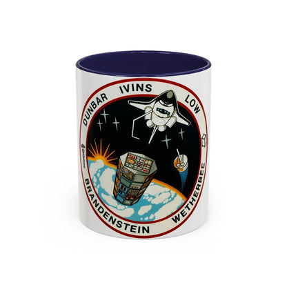 STS 32 (NASA) Accent Coffee Mug-11oz-Navy-Go Mug Yourself