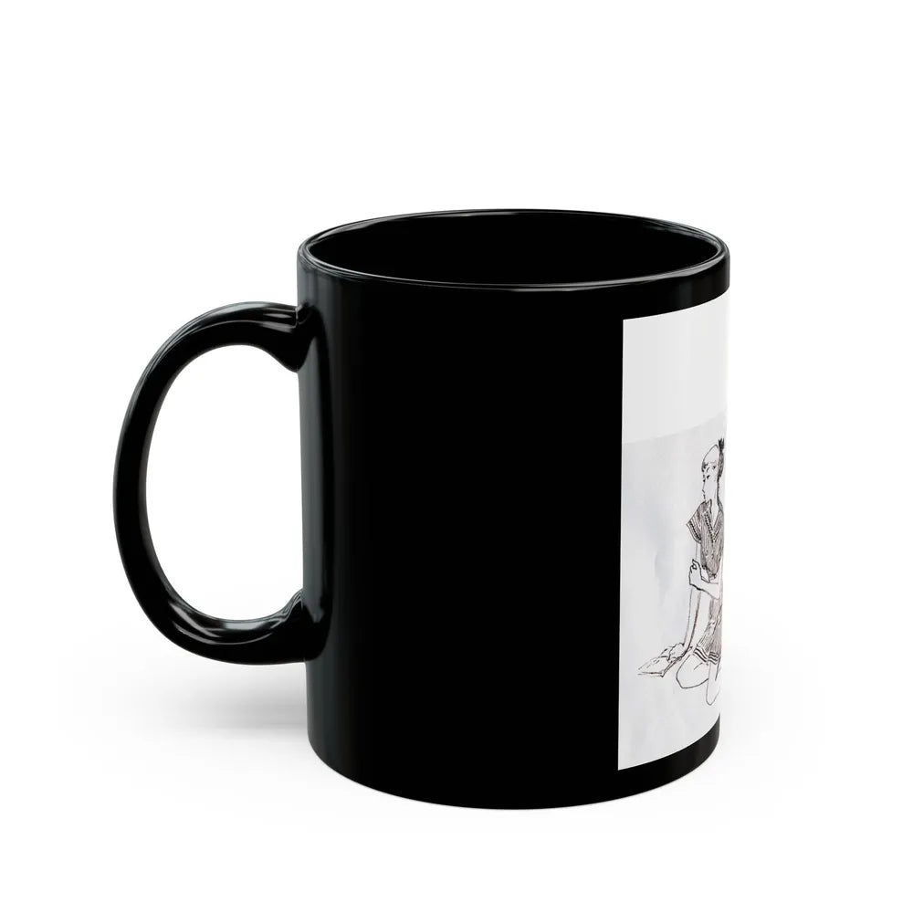 Fashion Illustrations, Junior Bazaar, 1947 - Black Coffee Mug-Go Mug Yourself