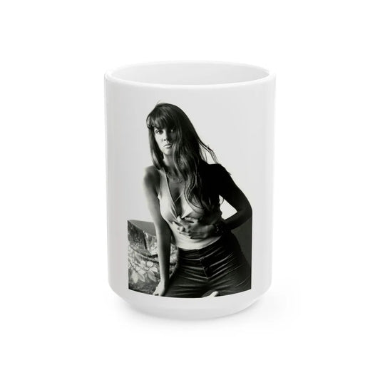 Caroline Munro #240 (Vintage Female Icon) White Coffee Mug-15oz-Go Mug Yourself