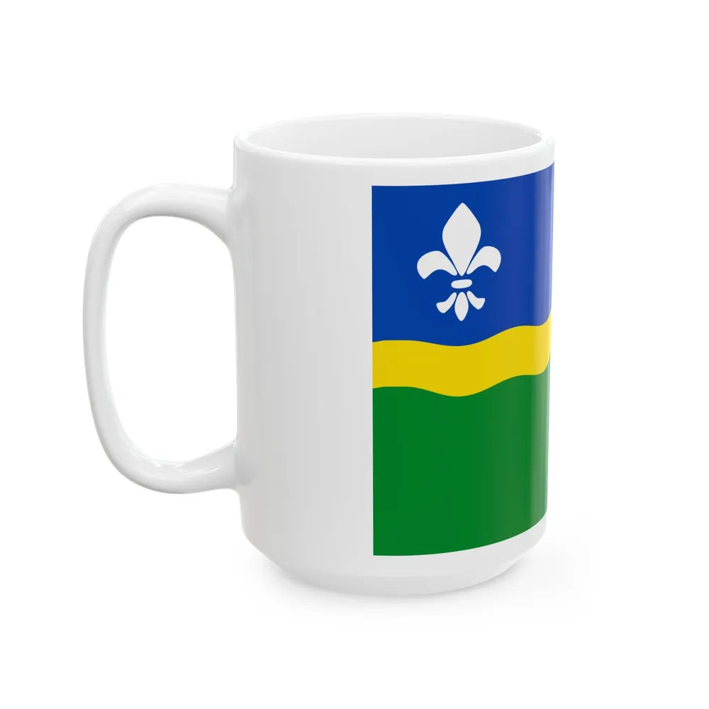 Flag of Flevoland Netherlands - White Coffee Mug-Go Mug Yourself