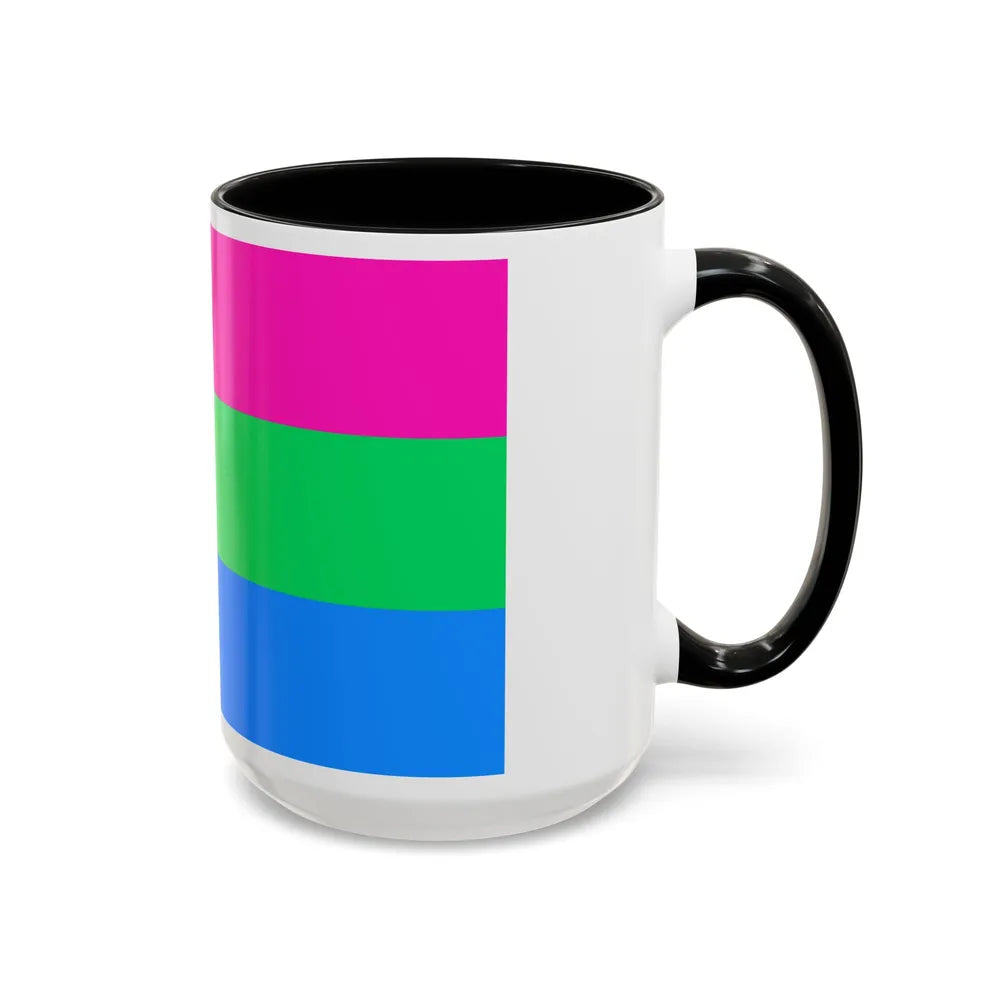 Polysexuality Pride Flag - Accent Coffee Mug-Go Mug Yourself