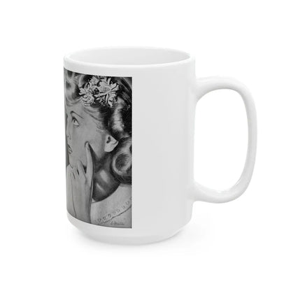 Dare To Be Different, Calling All Girls, January 1946 - White Coffee Mug-Go Mug Yourself