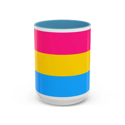 Pansexuality Pride Flag - Accent Coffee Mug-15oz-Light Blue-Go Mug Yourself