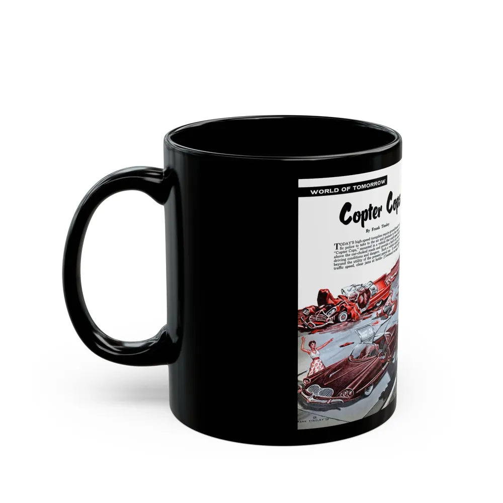 Copter Cops, 1958 - Black Coffee Mug-Go Mug Yourself