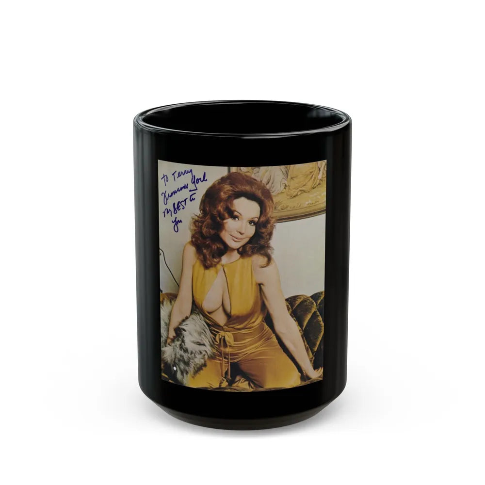 Francine York #18 (Vintage Female Icon) Black Coffee Mug-15oz-Go Mug Yourself