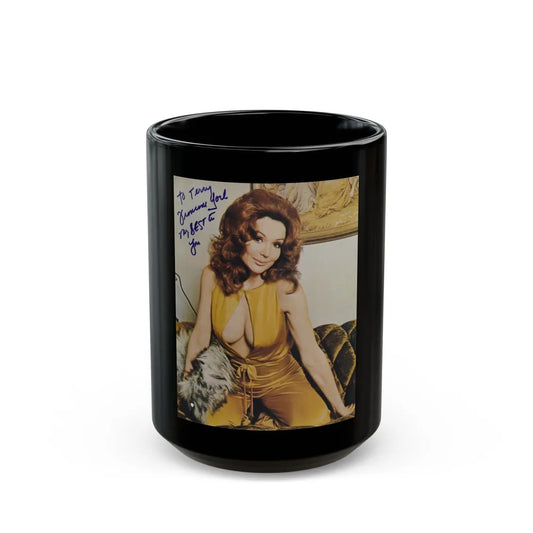 Francine York #18 (Vintage Female Icon) Black Coffee Mug-15oz-Go Mug Yourself