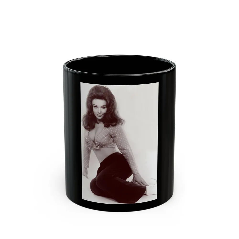 Francine York #05 (Vintage Female Icon) Black Coffee Mug-11oz-Go Mug Yourself