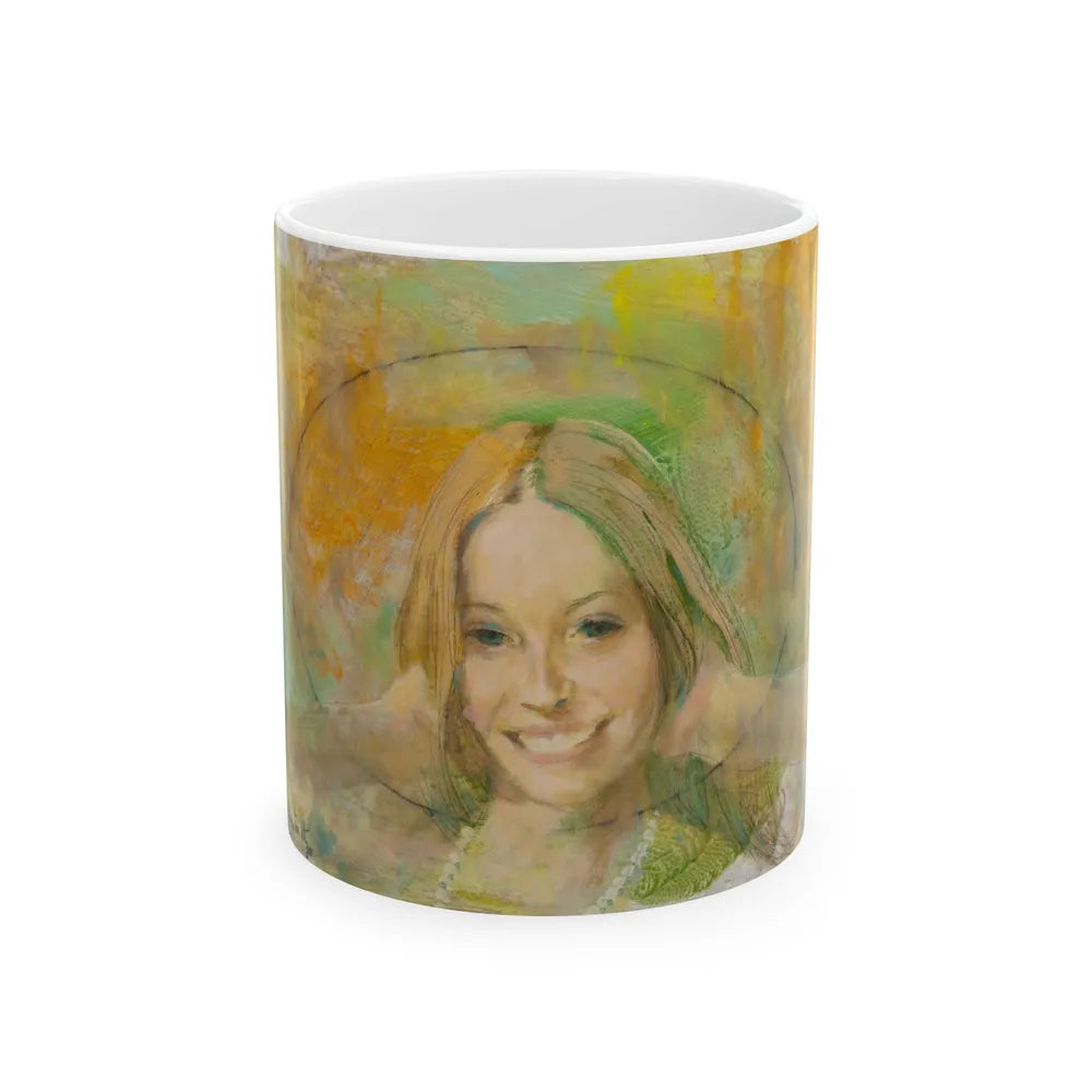 Blonde with Pearls - White Coffee Mug-11oz-Go Mug Yourself