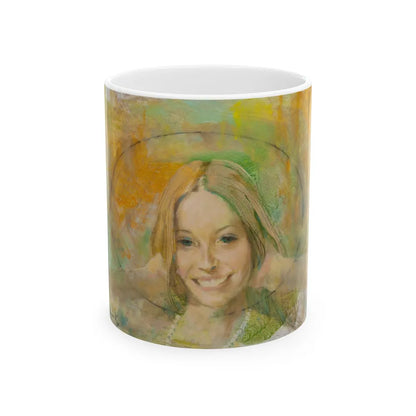 Blonde with Pearls - White Coffee Mug-11oz-Go Mug Yourself