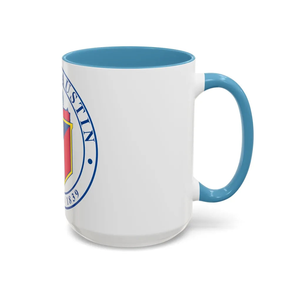 Seal of Austin TX - Accent Coffee Mug-Go Mug Yourself