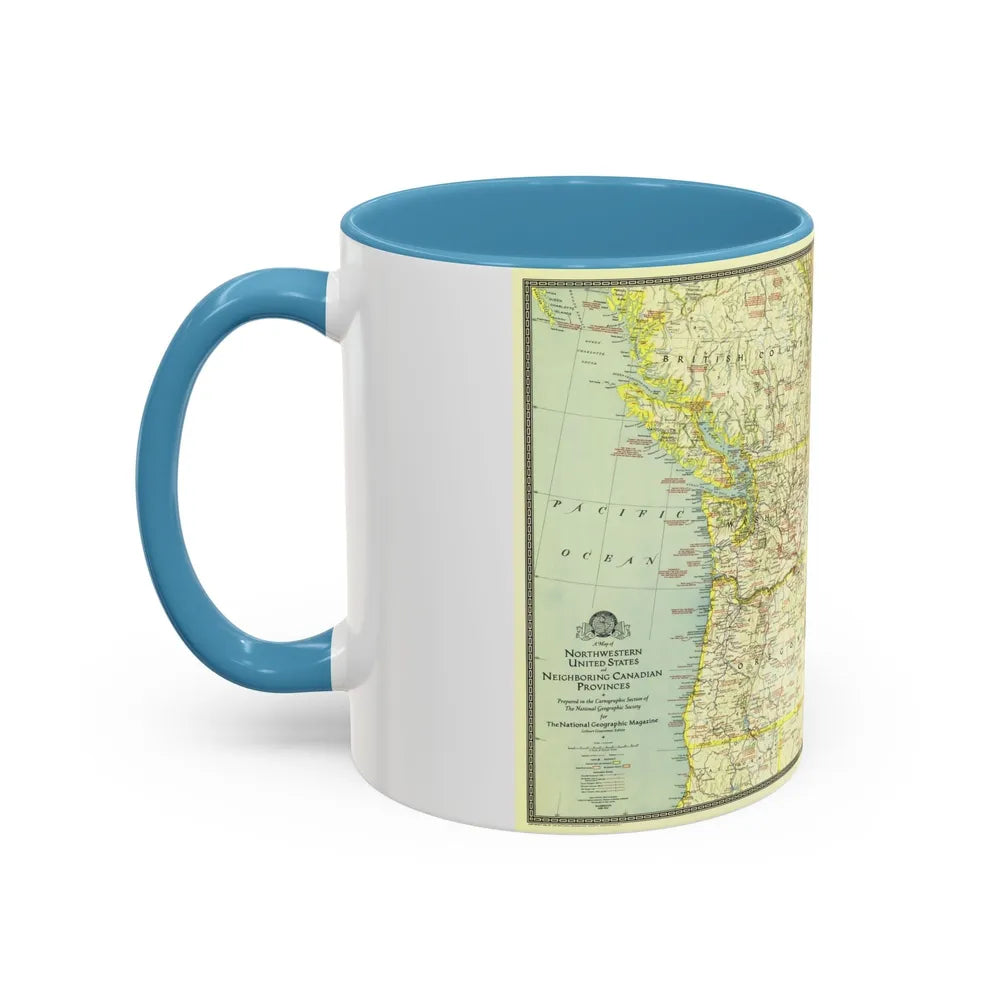 USA - Northwestern (1941) (Map) Accent Coffee Mug-Go Mug Yourself