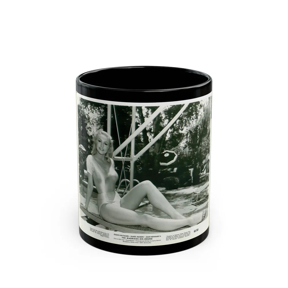 Julie Newmar #366 (Vintage Female Icon) Black Coffee Mug-11oz-Go Mug Yourself