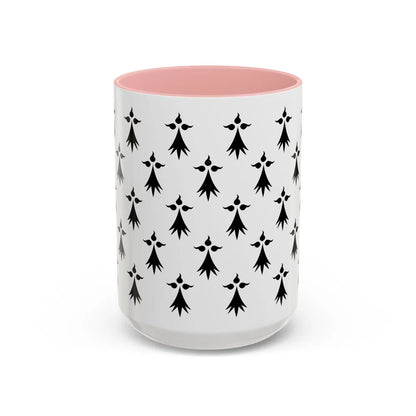 Flag of Bretagne3 France - Accent Coffee Mug-15oz-Pink-Go Mug Yourself