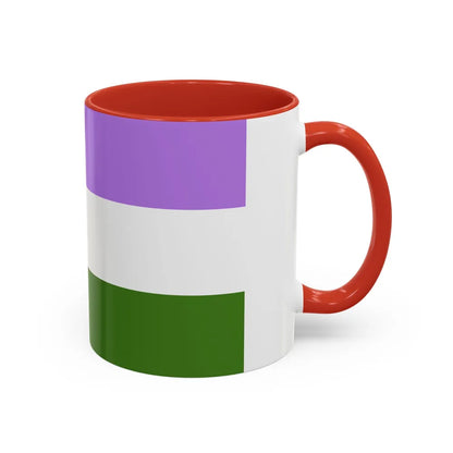 Genderqueer Pride Flag - Accent Coffee Mug-Go Mug Yourself