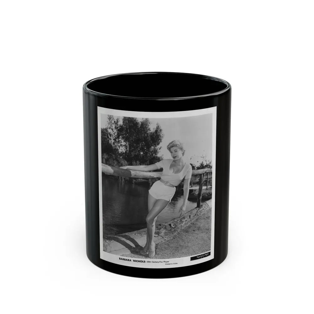 Barbara Nichols #443 (Vintage Female Icon) Black Coffee Mug-11oz-Go Mug Yourself