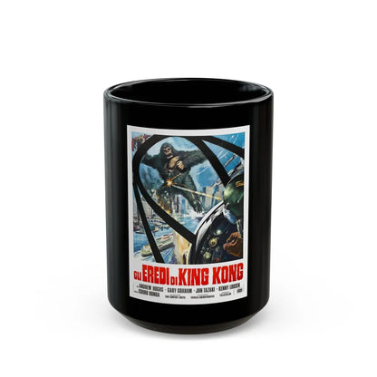 DESTROY ALL MONSTERS (3) GODZILLA 1968 Movie Poster - Black Coffee Mug-15oz-Go Mug Yourself