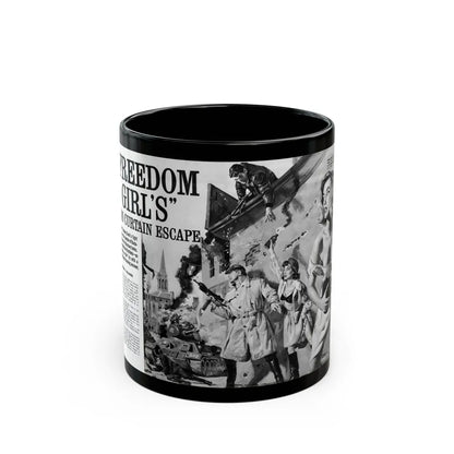 Freedom Girl's' Iron Curtain Escape, For Men Only, June 1964 - Black Coffee Mug-11oz-Go Mug Yourself