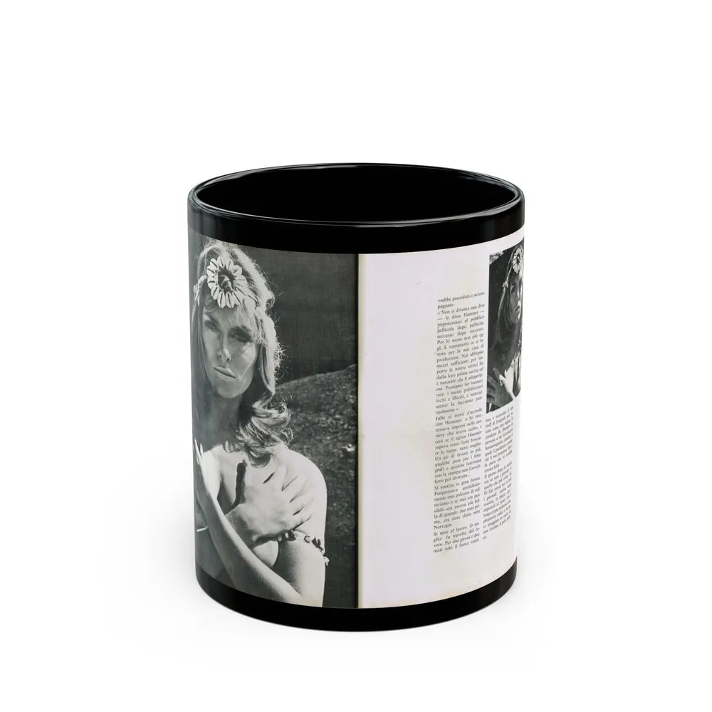 Julie Ege #213 (Vintage Female Icon) Black Coffee Mug-11oz-Go Mug Yourself