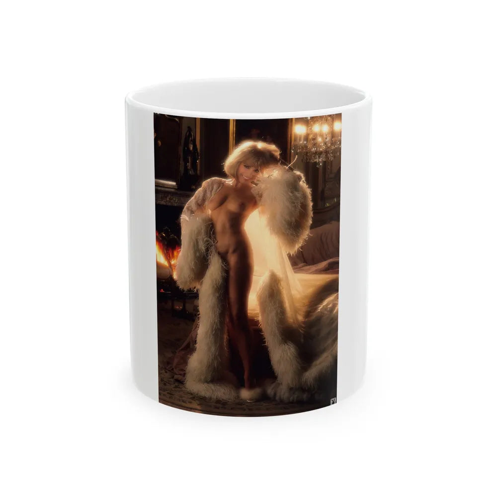 Terry Moore #408 - Unreleased Aug. '84 Playboy Photo from shoot toplesss in lingerie & heels (Vintage Female Icon) White Coffee Mug-11oz-Go Mug Yourself