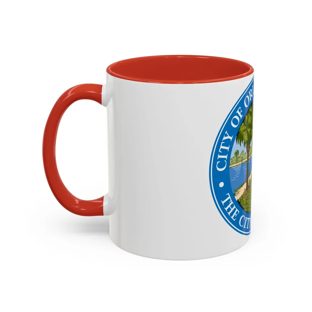 Seal of Orlando Florida - Accent Coffee Mug-Go Mug Yourself