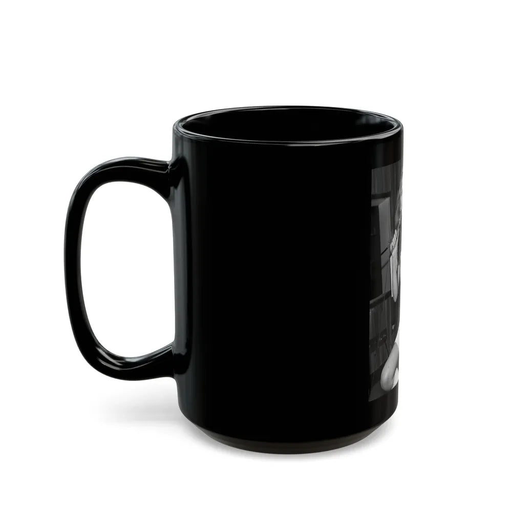 Julie Ege #221 (Vintage Female Icon) Black Coffee Mug-Go Mug Yourself