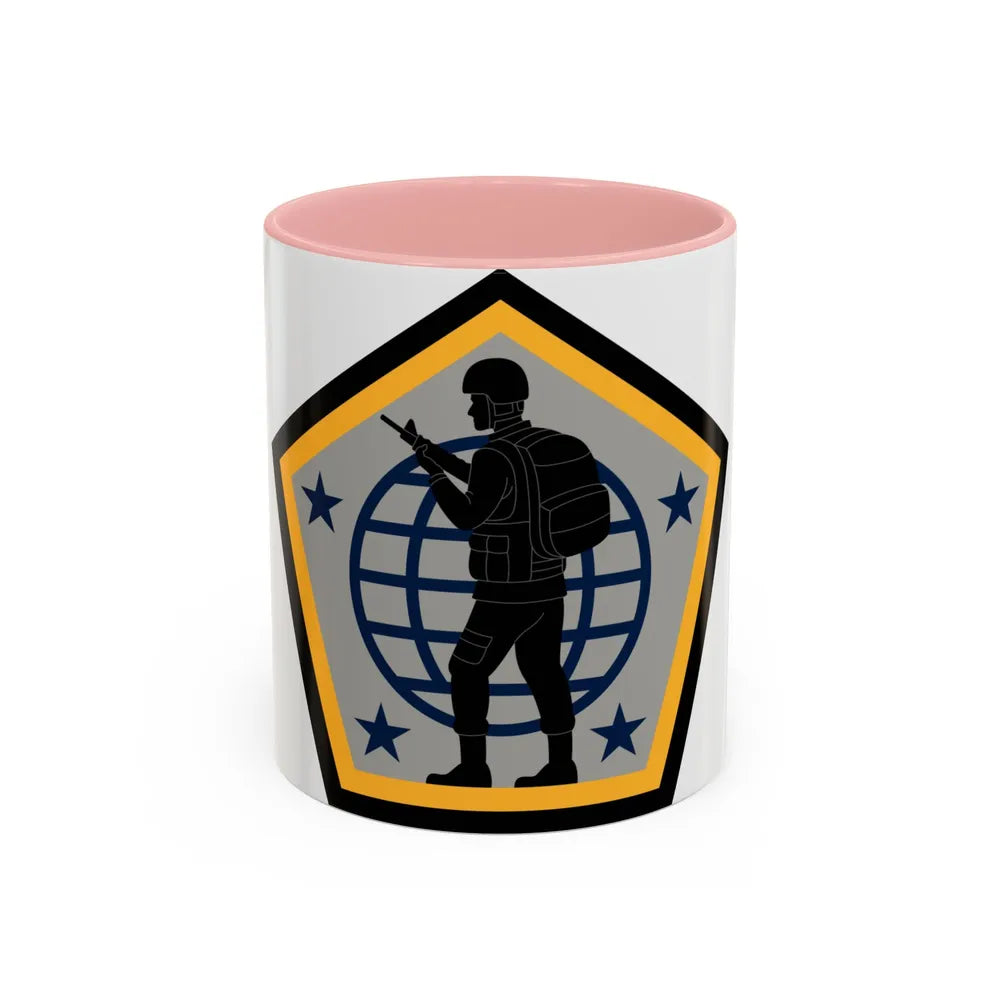 Human Resources Command (U.S. Army) Accent Coffee Mug-11oz-Pink-Go Mug Yourself