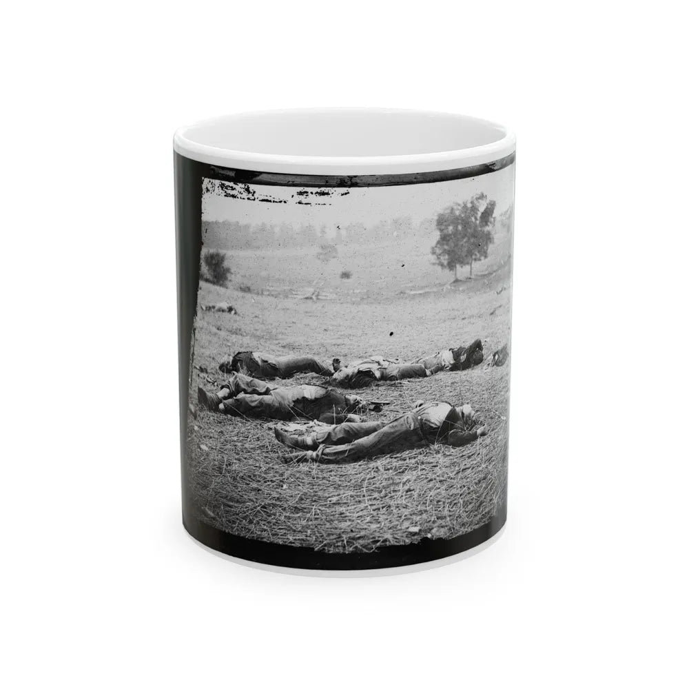 Gettysburg, Pa. Bodies Of Federal Soldiers, Killed On July 1, Near The Mcpherson Woods (U.S. Civil War) White Coffee Mug-11oz-Go Mug Yourself