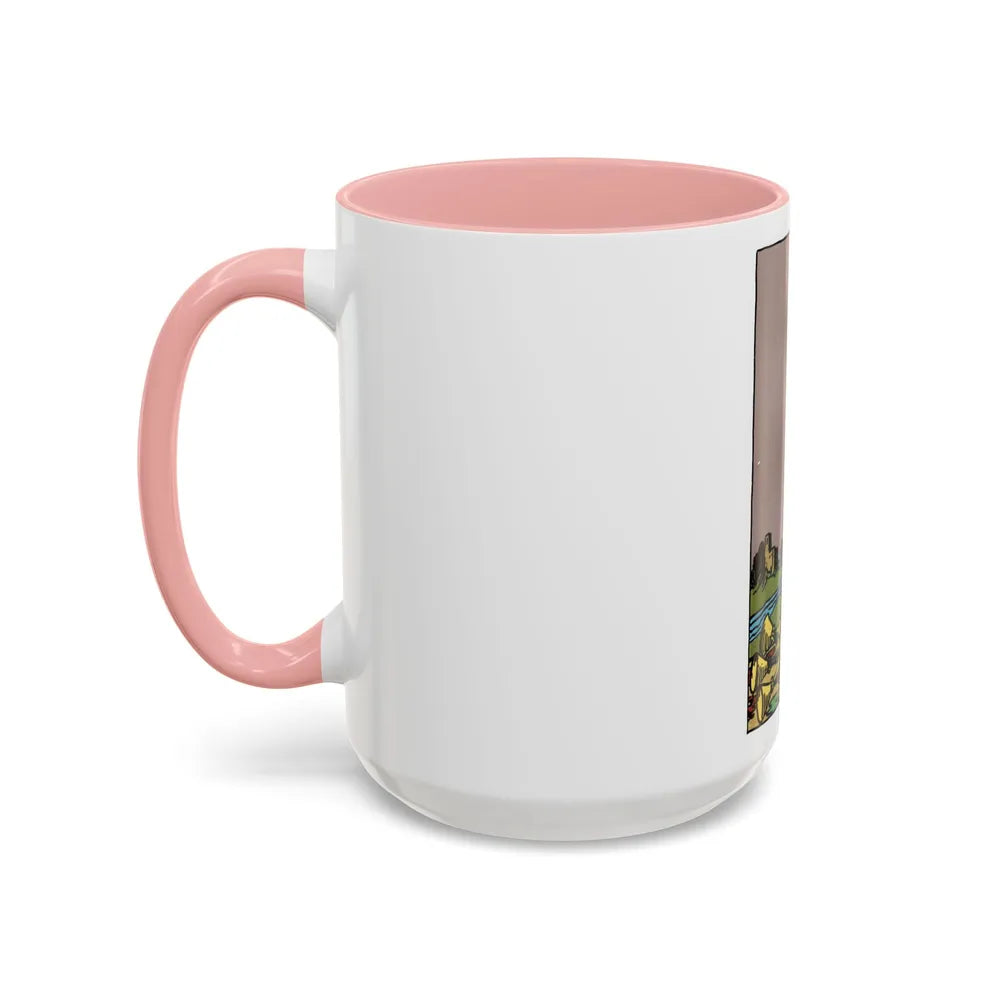 The 5 of Cups (Tarot Card) Accent Coffee Mug-Go Mug Yourself