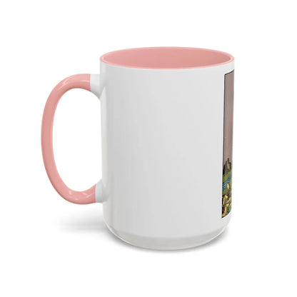 The 5 of Cups (Tarot Card) Accent Coffee Mug-Go Mug Yourself