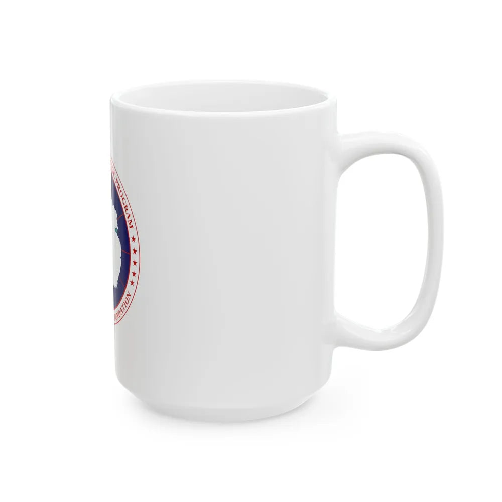 Flag of National Science Foundation Antarctic Program - White Coffee Mug-Go Mug Yourself