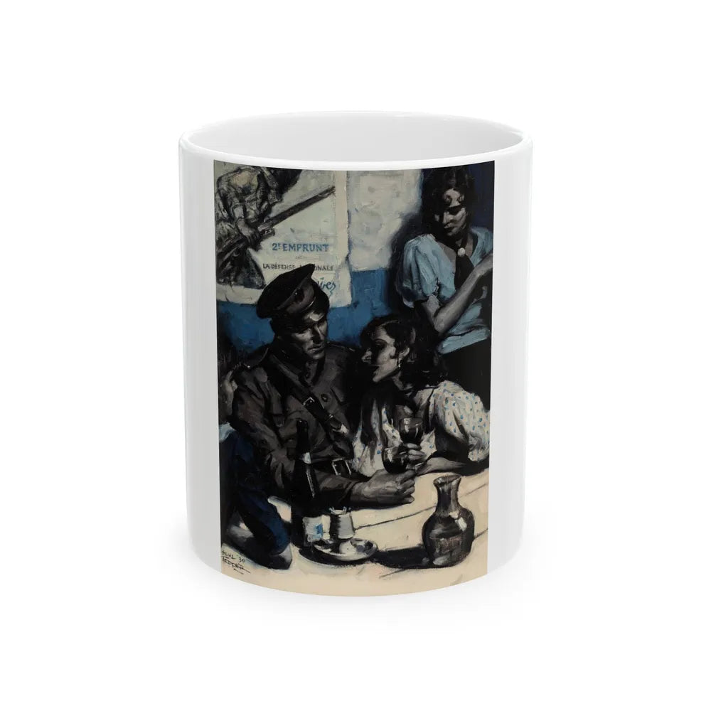 French Cafe, 1939 - White Coffee Mug-11oz-Go Mug Yourself