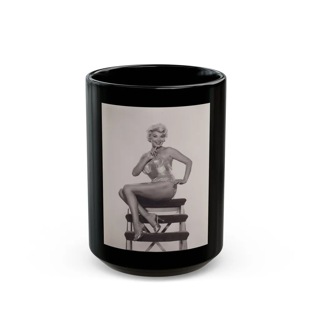 Barbara Nichols #547 (Vintage Female Icon) Black Coffee Mug-15oz-Go Mug Yourself