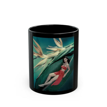 Debra Paget #456 2 (Vintage Female Icon) Black Coffee Mug-11oz-Go Mug Yourself