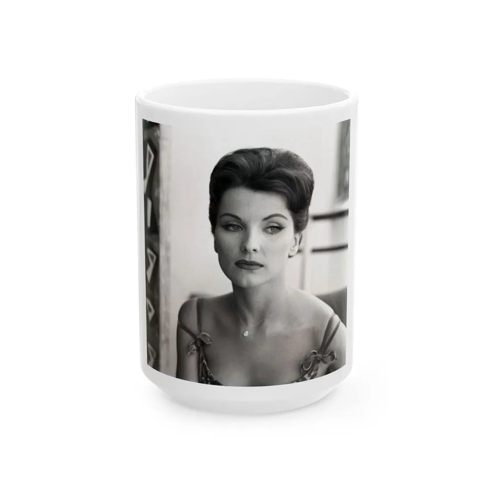 Debra Paget #572 (Vintage Female Icon) White Coffee Mug-15oz-Go Mug Yourself