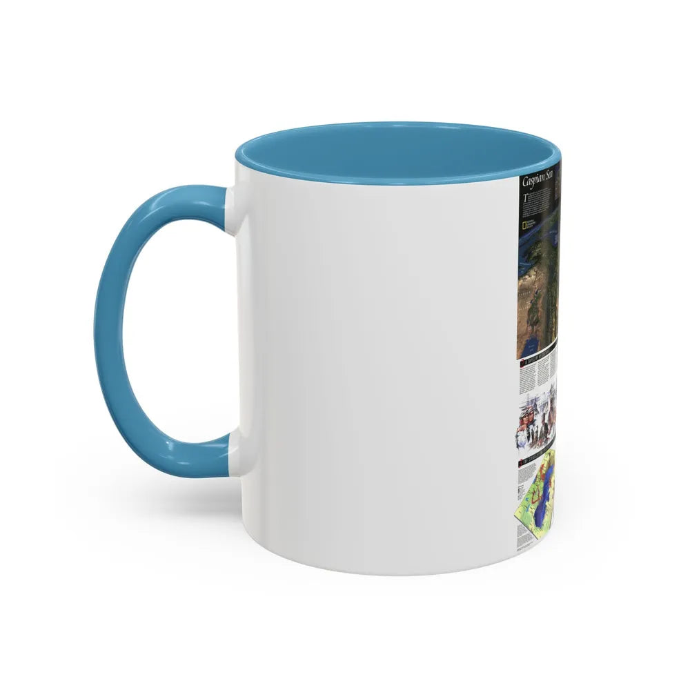 Caspian Sea (1999) (Map) Accent Coffee Mug-Go Mug Yourself